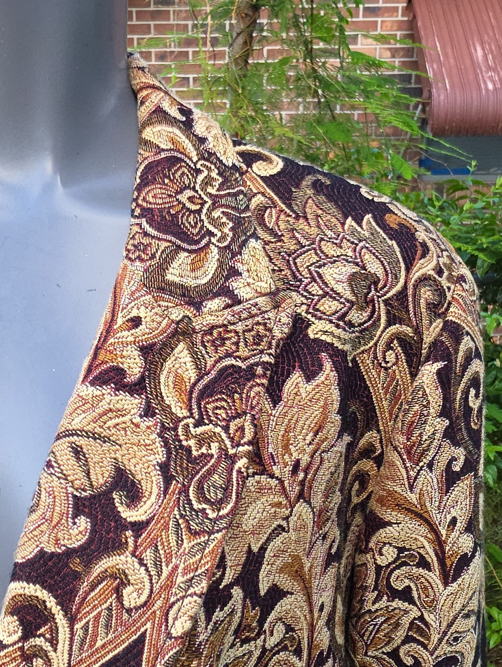 FOCUS 2000 Woman Ladies Vintage Soft Fabric Paisley Blazer/Coat
